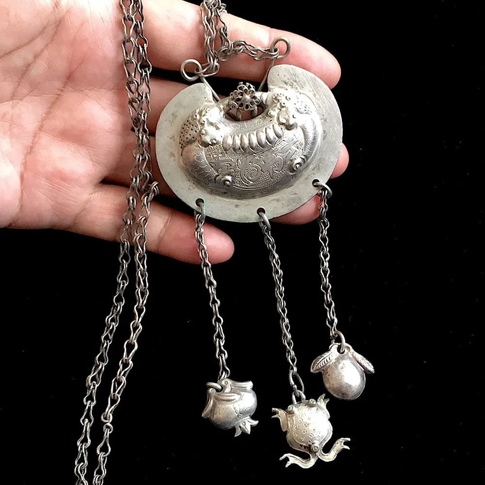 🖤1900-30s💕Chinese antique necklace - Picture 1 of 16